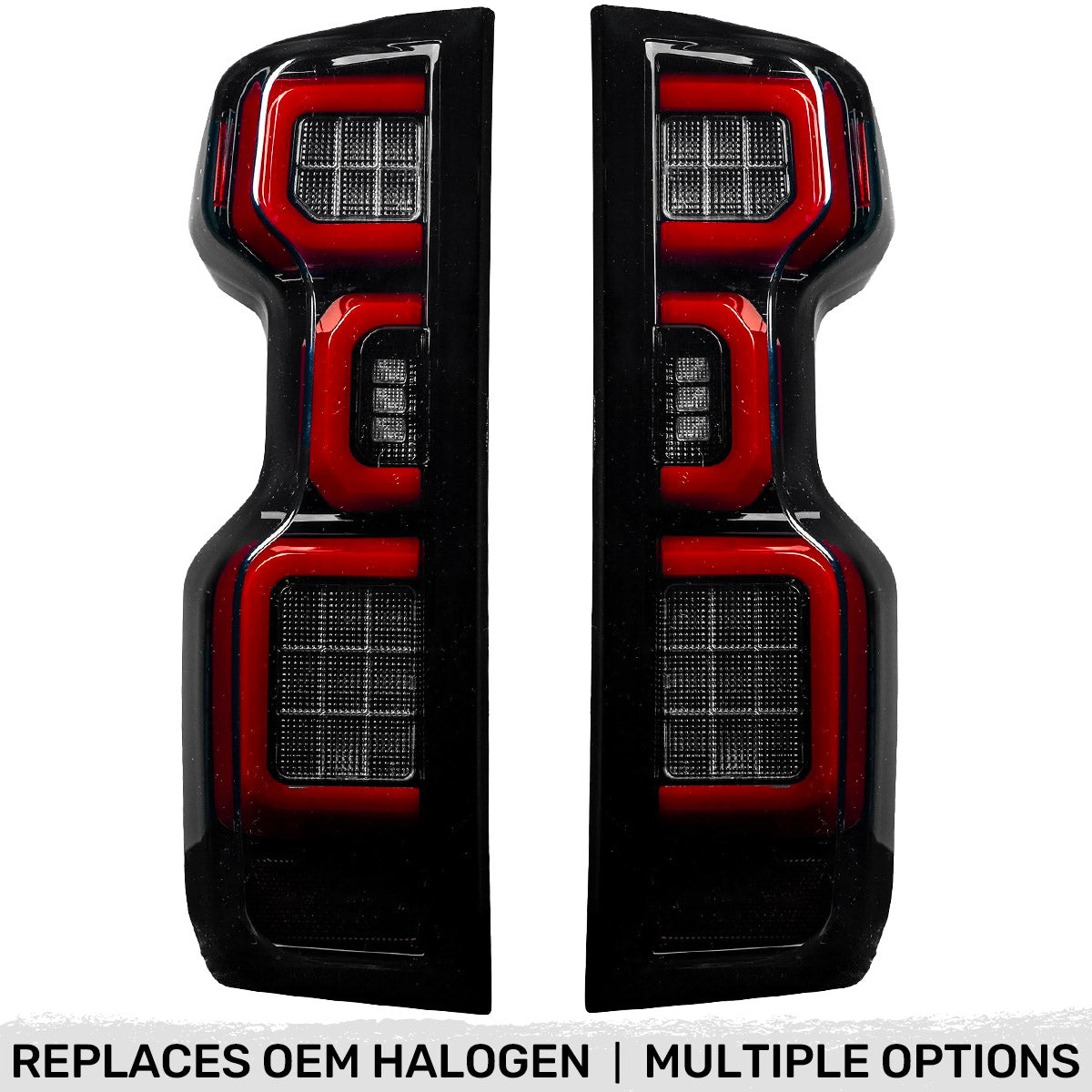 Chevy Silverado 19-23 1500 & 20-23 2500/3500 (Replaces Factory OEM Halogen Tail Lights ONLY) 4th GEN Body Style OLED TAIL LIGHTS - Smoked Lens