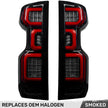 Chevy Silverado 19-23 1500 & 20-23 2500/3500 (Replaces Factory OEM Halogen Tail Lights ONLY) 4th GEN Body Style OLED TAIL LIGHTS - Smoked Lens - Image 3