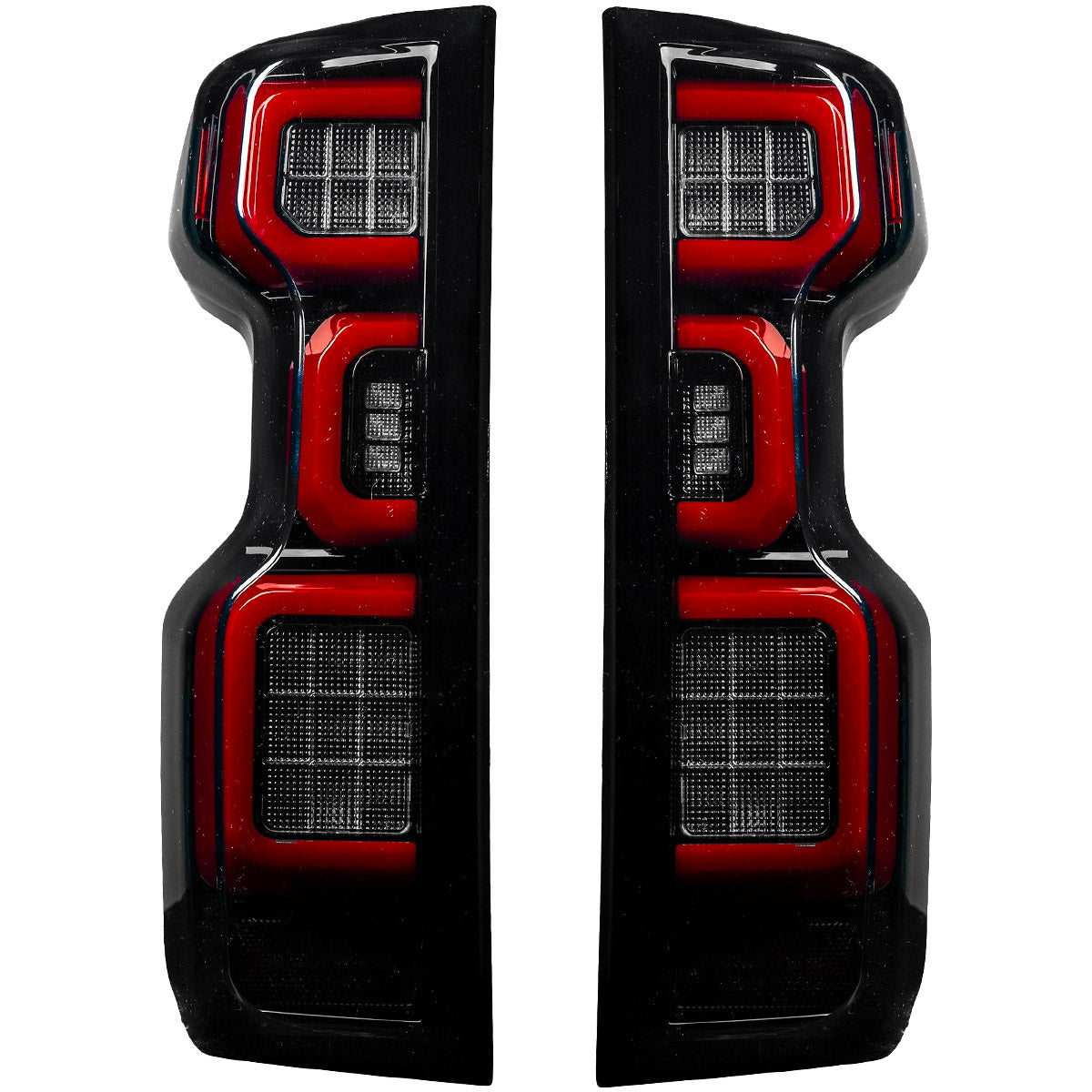 Chevy Silverado 19-23 1500 & 20-23 2500/3500 (Replaces Factory OEM Halogen Tail Lights ONLY) 4th GEN Body Style OLED TAIL LIGHTS - Smoked Lens - Image 5