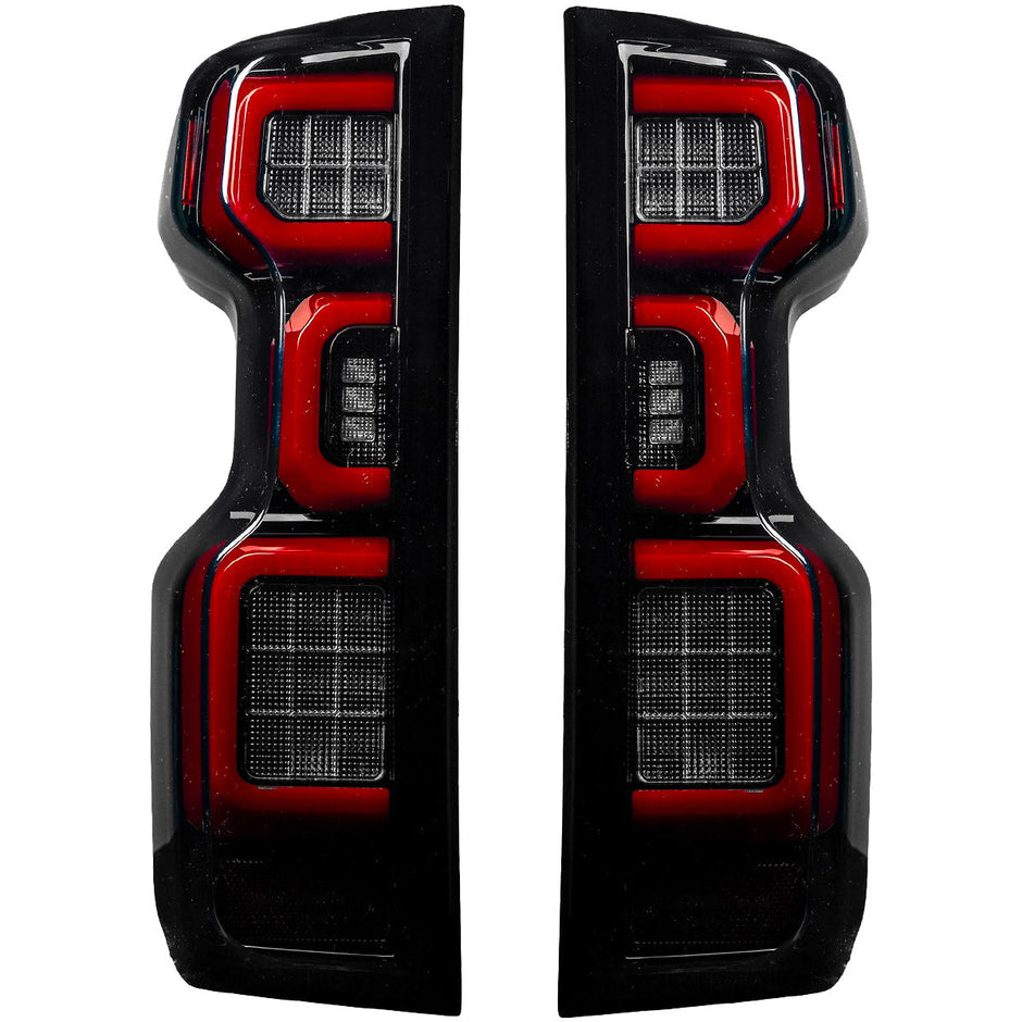 Chevy Silverado 19-23 1500 & 20-23 2500/3500 (Replaces Factory OEM Halogen Tail Lights ONLY) 4th GEN Body Style OLED TAIL LIGHTS - Smoked Lens - Image 5