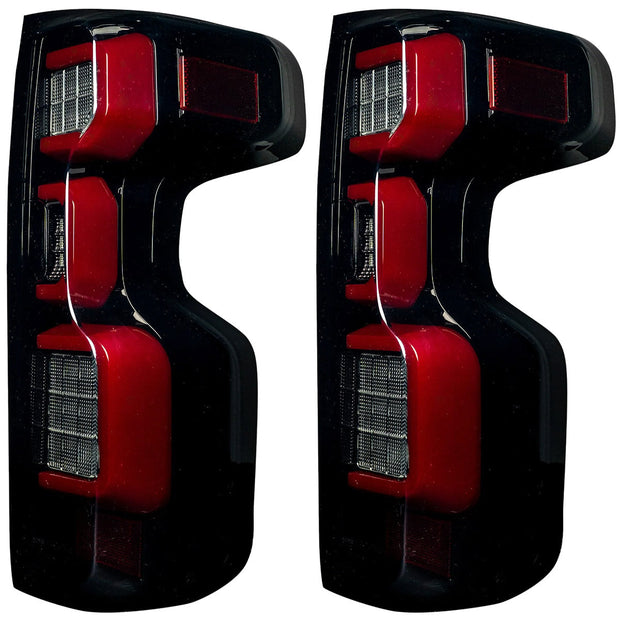 Chevy Silverado 19-23 1500 & 20-23 2500/3500 (Replaces Factory OEM Halogen Tail Lights ONLY) 4th GEN Body Style OLED TAIL LIGHTS - Smoked Lens - Image 2