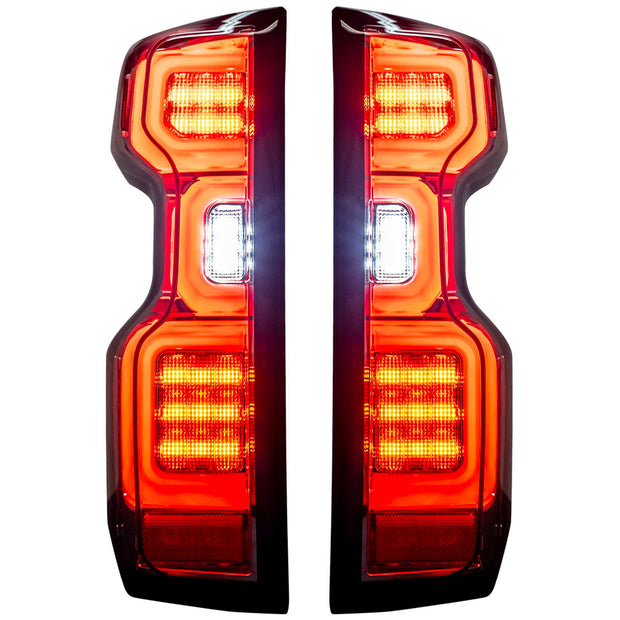 Chevy Silverado 19-23 1500 & 20-23 2500/3500 (Replaces Factory OEM Halogen Tail Lights ONLY) 4th GEN Body Style OLED TAIL LIGHTS - Clear Lens - Image 2