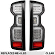 Chevy Silverado 19-23 1500 & 20-23 2500/3500 (Replaces Factory OEM LED Tail Lights ONLY) 4th GEN Body Style OLED TAIL LIGHTS - Clear Lens