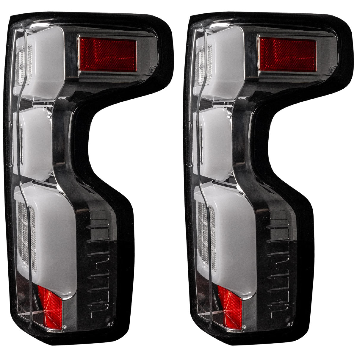 Chevy Silverado 19-23 1500 & 20-23 2500/3500 (Replaces Factory OEM LED Tail Lights ONLY) 4th GEN Body Style OLED TAIL LIGHTS - Clear Lens - Image 4