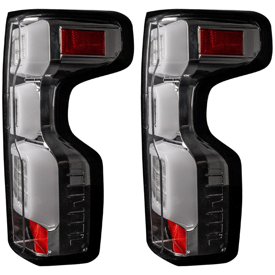 Chevy Silverado 19-23 1500 & 20-23 2500/3500 (Replaces Factory OEM LED Tail Lights ONLY) 4th GEN Body Style OLED TAIL LIGHTS - Clear Lens - Image 4