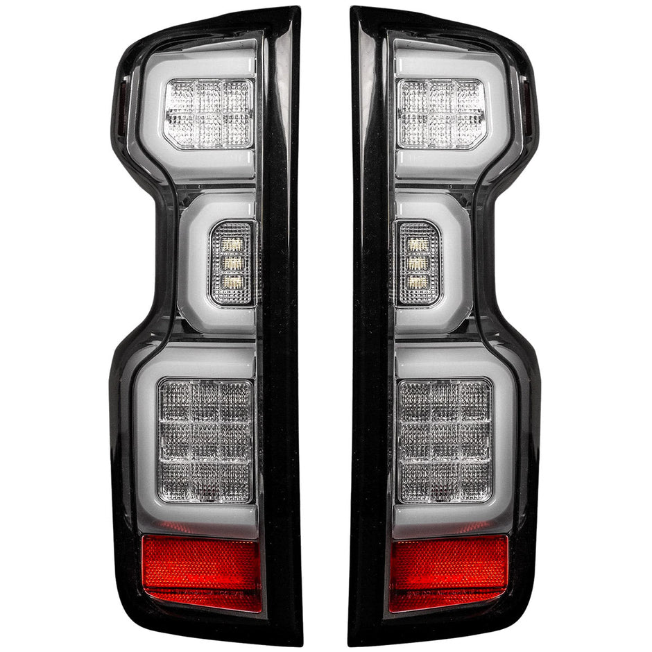 Chevy Silverado 19-23 1500 & 20-23 2500/3500 (Replaces Factory OEM LED Tail Lights ONLY) 4th GEN Body Style OLED TAIL LIGHTS - Clear Lens - Image 3