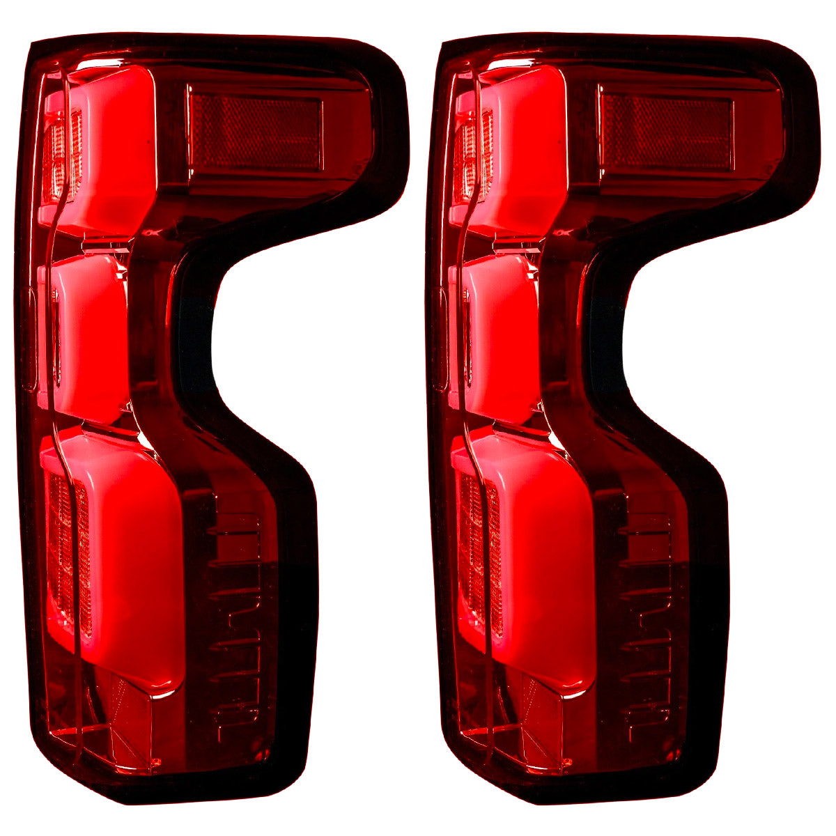 Chevy Silverado 19-23 1500 & 20-23 2500/3500 (Replaces Factory OEM LED Tail Lights ONLY) 4th GEN Body Style OLED TAIL LIGHTS - Red Lens