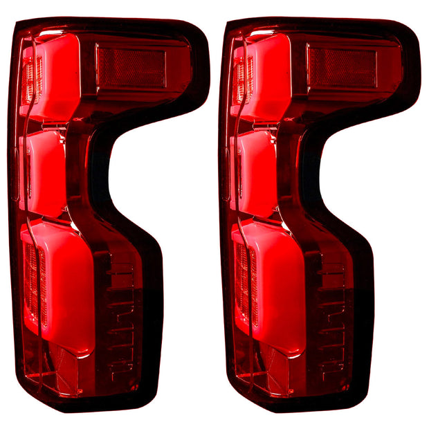 Chevy Silverado 19-23 1500 & 20-23 2500/3500 (Replaces Factory OEM LED Tail Lights ONLY) 4th GEN Body Style OLED TAIL LIGHTS - Red Lens