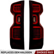 Chevy Silverado 19-23 1500 & 20-23 2500/3500 (Replaces Factory OEM Halogen Tail Lights ONLY) 4th GEN Body Style OLED TAIL LIGHTS - Red Smoked Lens