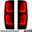 GMC Sierra 19-23 1500 & 20-23 2500/3500 (Only Fits Single Wheel Body Style Trucks with Factory OEM Halogen Tail Lights) 4th GEN Body Style OLED TAIL LIGHTS - Smoked Lens - Image 3