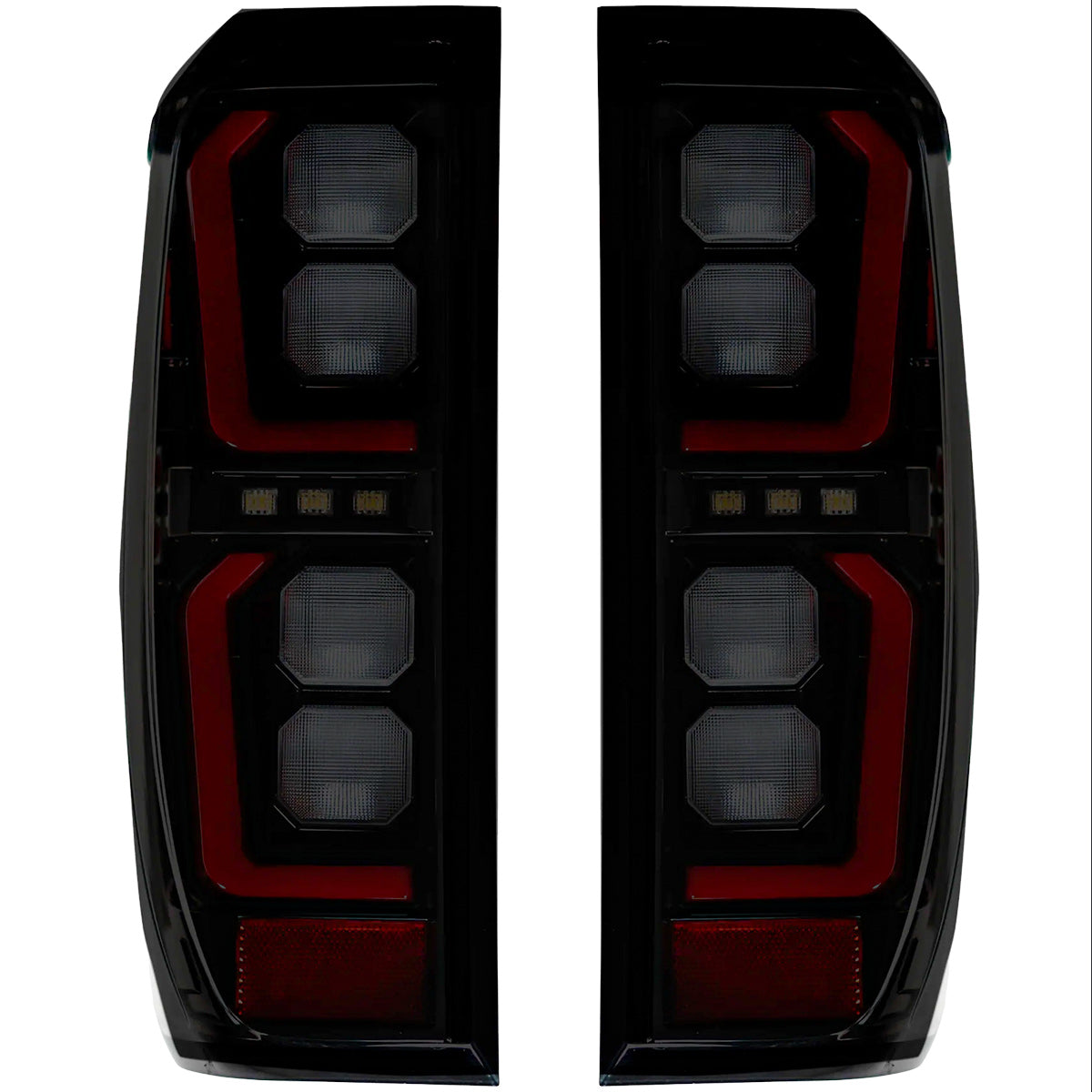 GMC Sierra 19-23 1500 & 20-23 2500/3500 (Only Fits Single Wheel Body Style Trucks with Factory OEM LED Tail Lights) 4th GEN Body Style OLED TAIL LIGHTS - Smoked Lens - Image 4