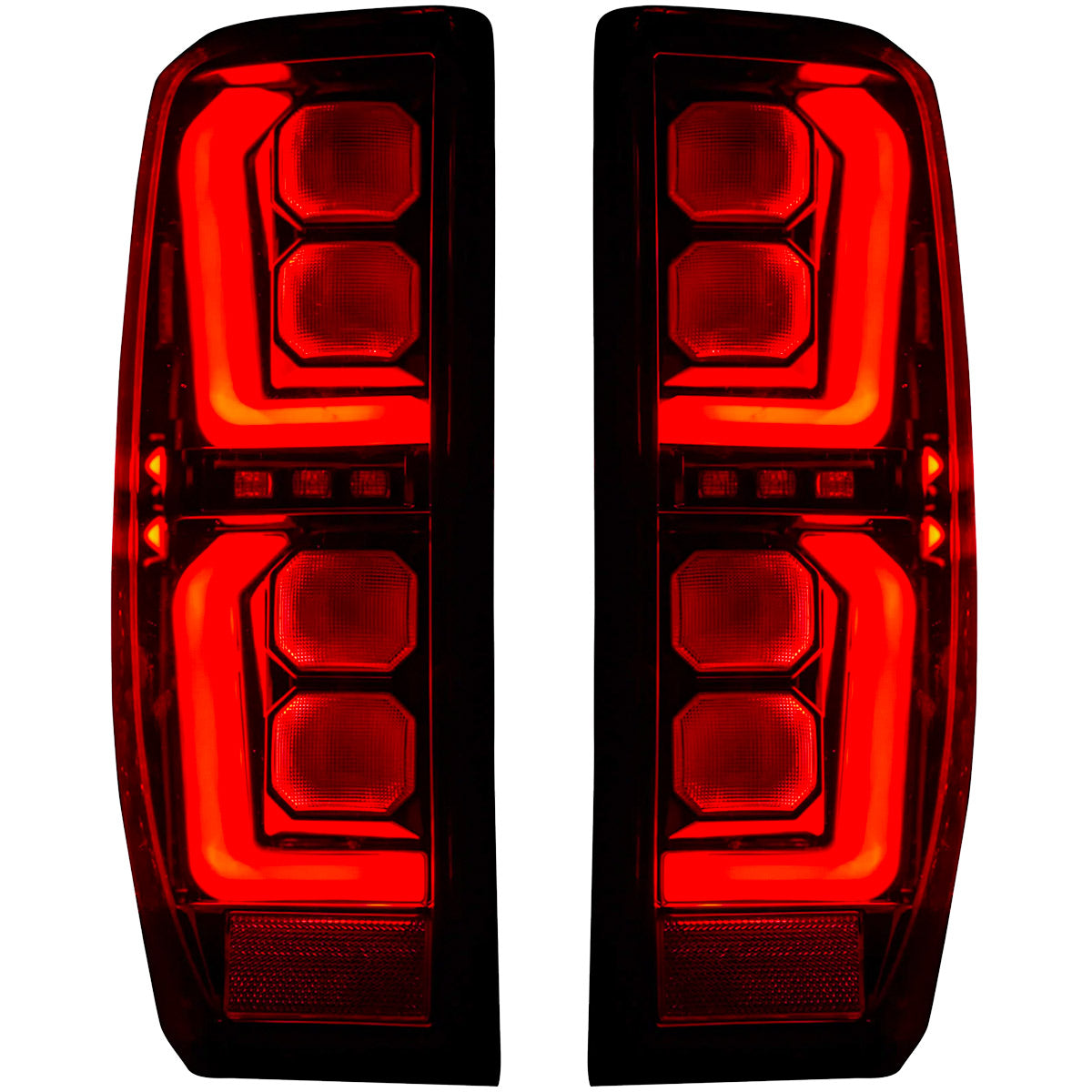 GMC Sierra 19-23 1500 & 20-23 2500/3500 (Only Fits Single Wheel Body Style Trucks with Factory OEM Halogen Tail Lights) 4th GEN Body Style OLED TAIL LIGHTS - Smoked Lens - Image 2