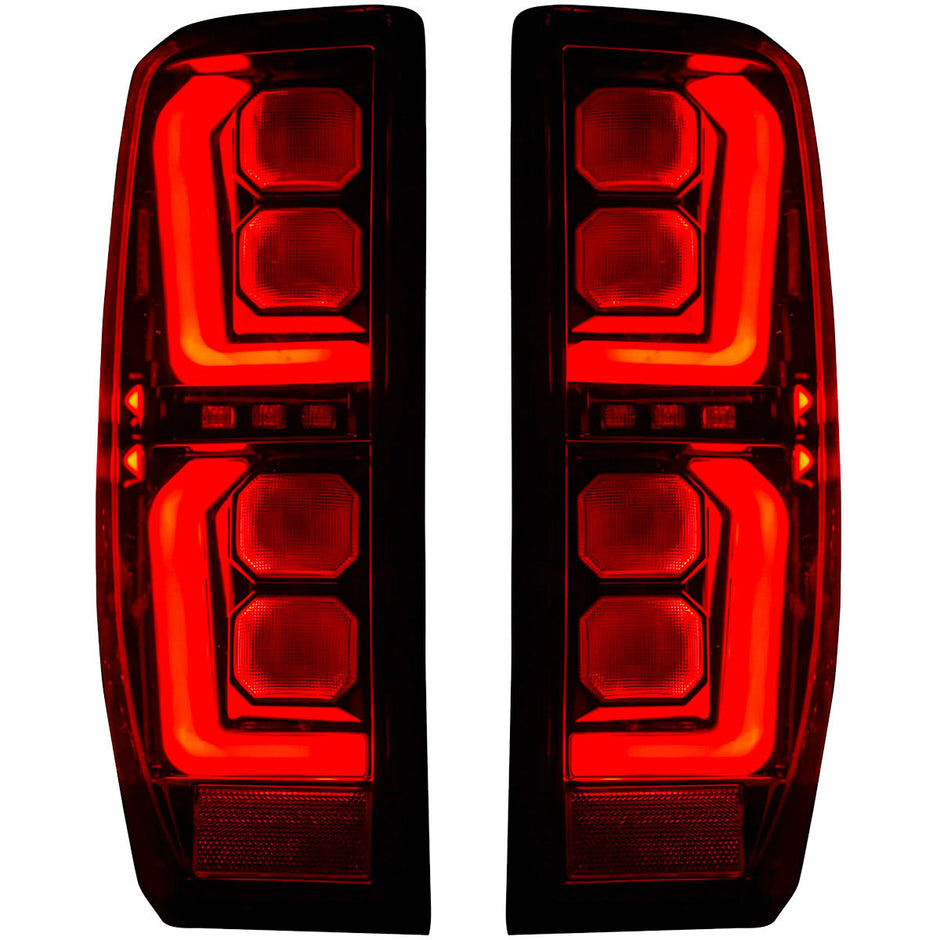 GMC Sierra 19-23 1500 & 20-23 2500/3500 (Only Fits Single Wheel Body Style Trucks with Factory OEM Halogen Tail Lights) 4th GEN Body Style OLED TAIL LIGHTS - Smoked Lens - Image 2