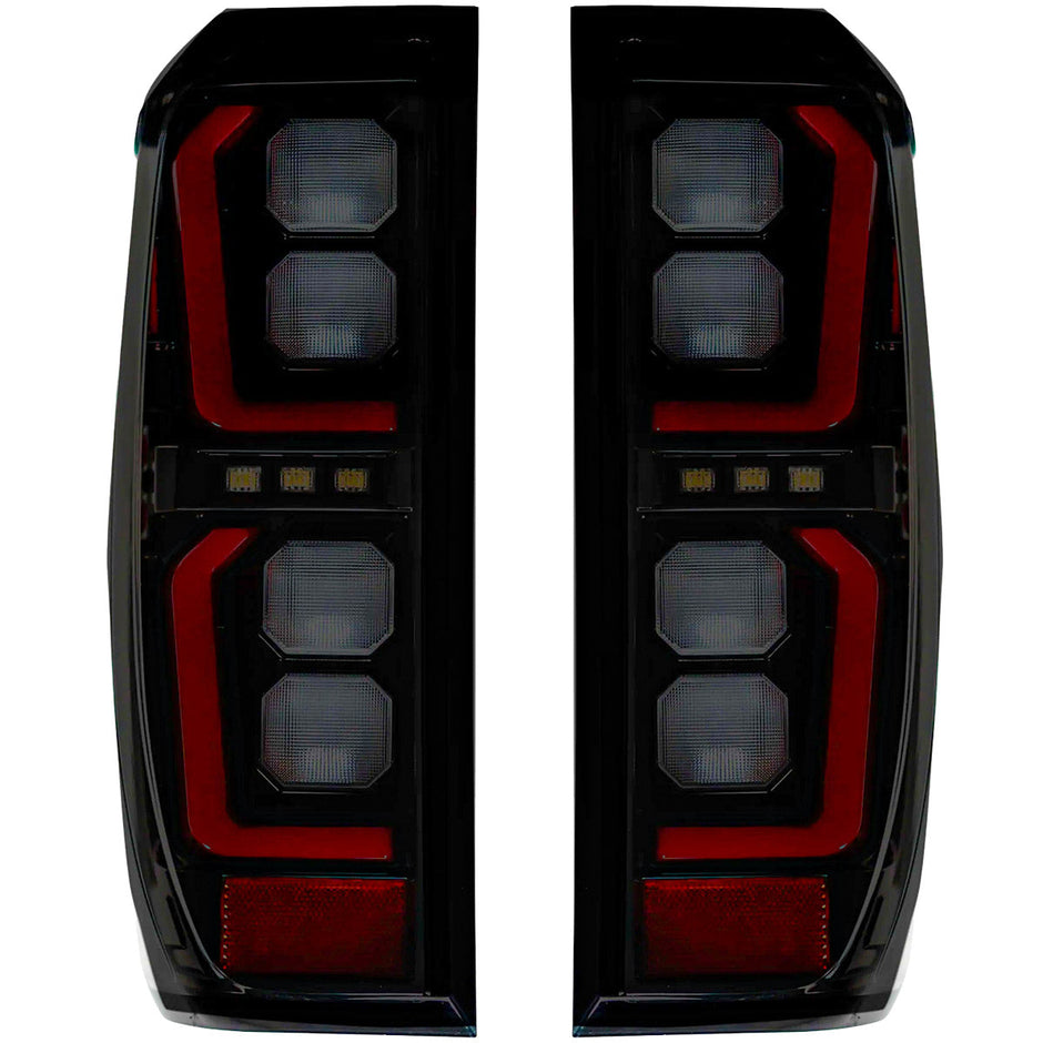 GMC Sierra 19-23 1500 & 20-23 2500/3500 (Only Fits Single Wheel Body Style Trucks with Factory OEM Halogen Tail Lights) 4th GEN Body Style OLED TAIL LIGHTS - Smoked Lens - Image 5