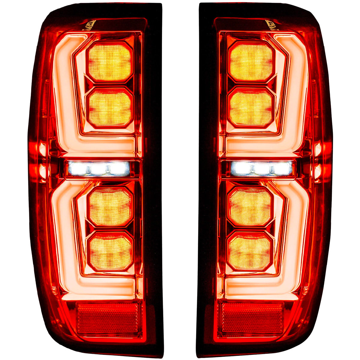 GMC Sierra 19-23 1500 & 20-23 2500/3500 (Only Fits Single Wheel Body Style Trucks with Factory OEM Halogen Tail Lights) 4th GEN Body Style OLED TAIL LIGHTS - Clear Lens