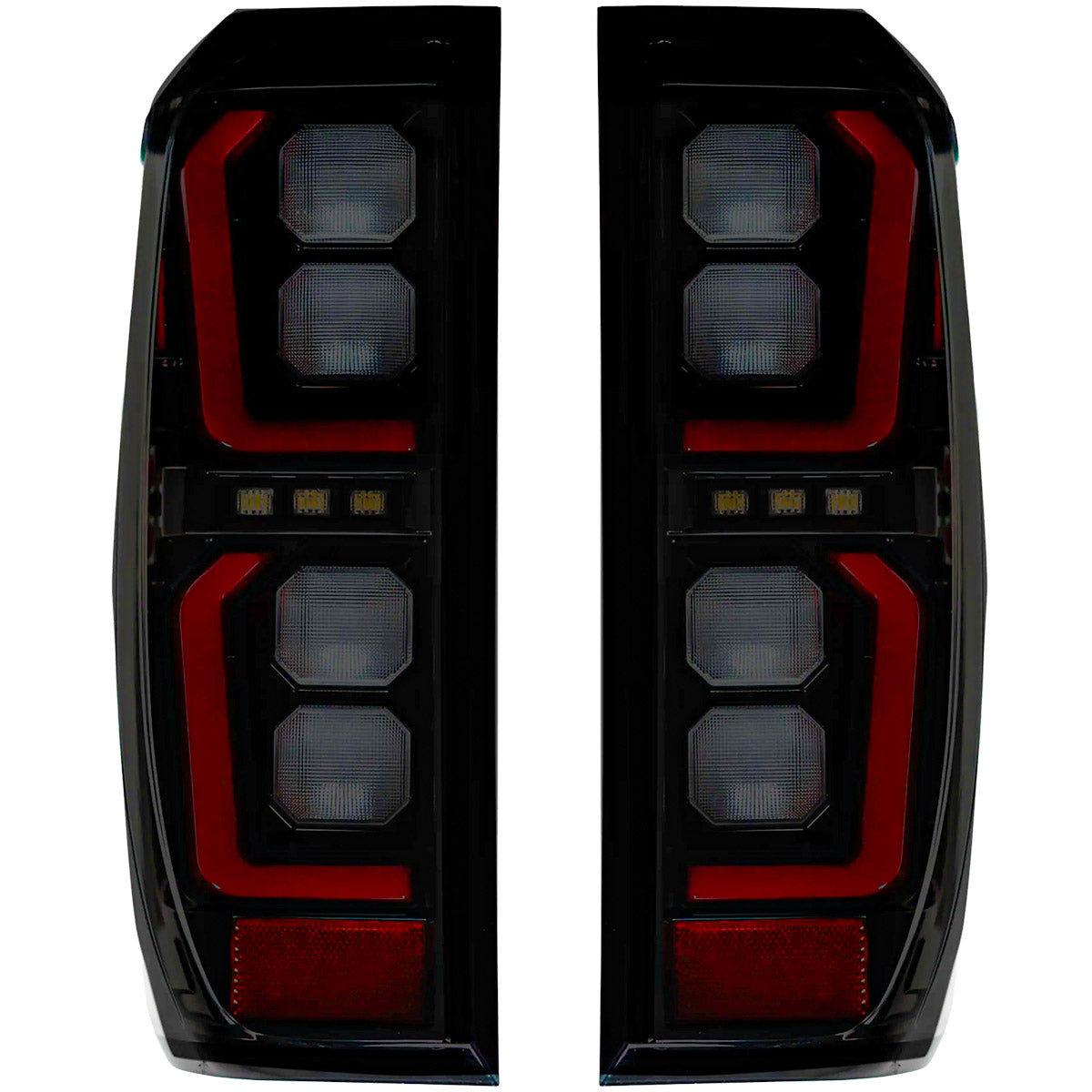 GMC Sierra 19-23 1500 & 20-23 2500/3500 (Only Fits Single Wheel Body Style Trucks with Factory OEM LED Tail Lights) 4th GEN Body Style OLED TAIL LIGHTS - Smoked Lens - Image 6