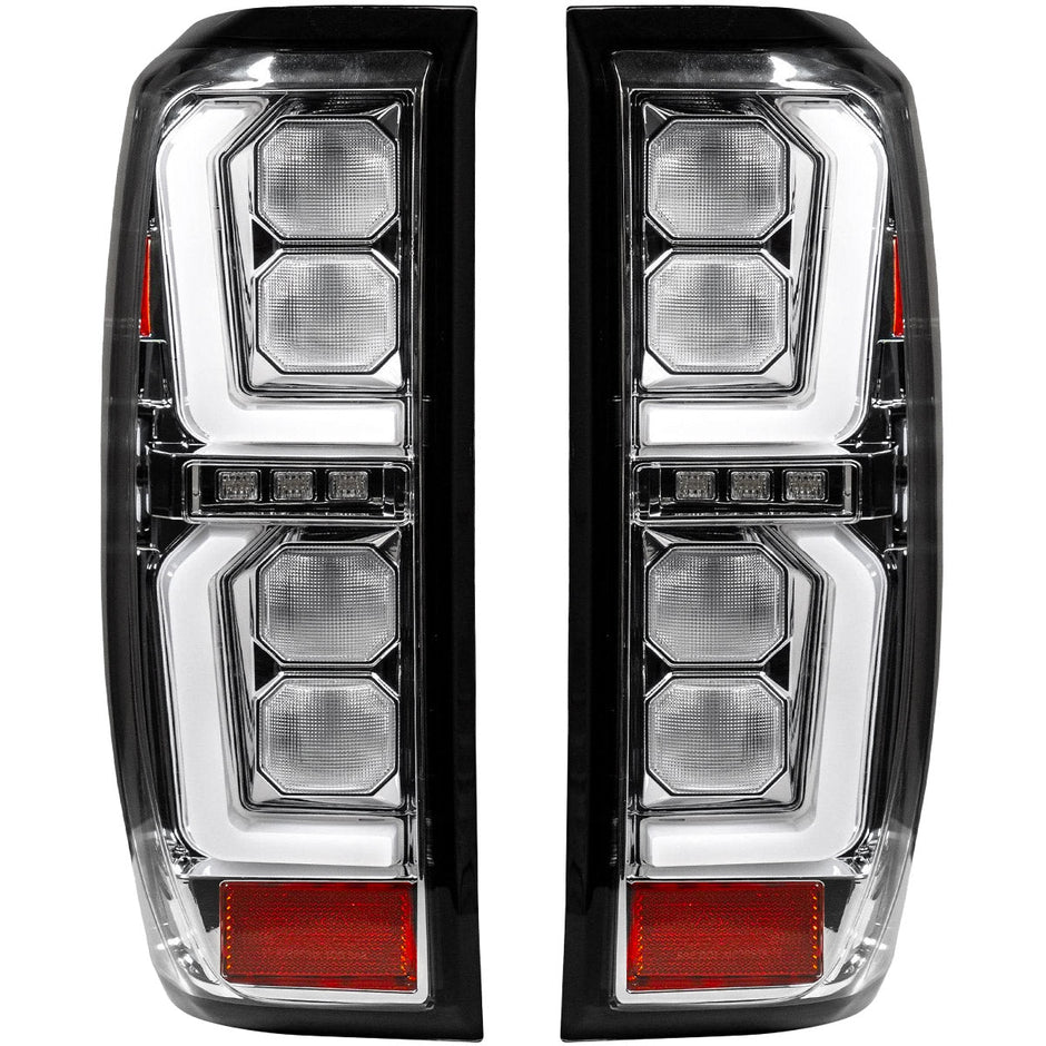 GMC Sierra 19-23 1500 & 20-23 2500/3500 (Only Fits Single Wheel Body Style Trucks with Factory OEM LED Tail Lights) 4th GEN Body Style OLED TAIL LIGHTS - Clear Lens