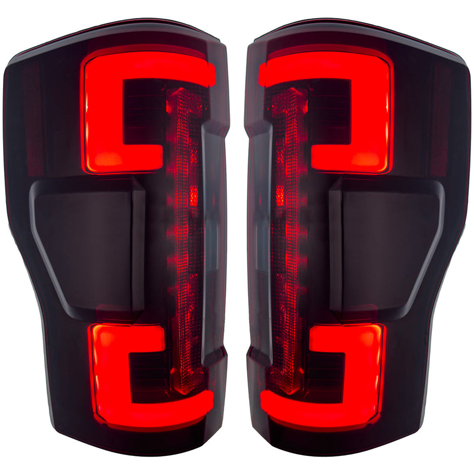 Ford Superduty F250/350/450/550 20-22 (Replaces OEM Halogen Style Tail Lights Both With & Without BLIS Blind Spot Warning System) OLED TAIL LIGHTS - Smoked Lens - Image 5