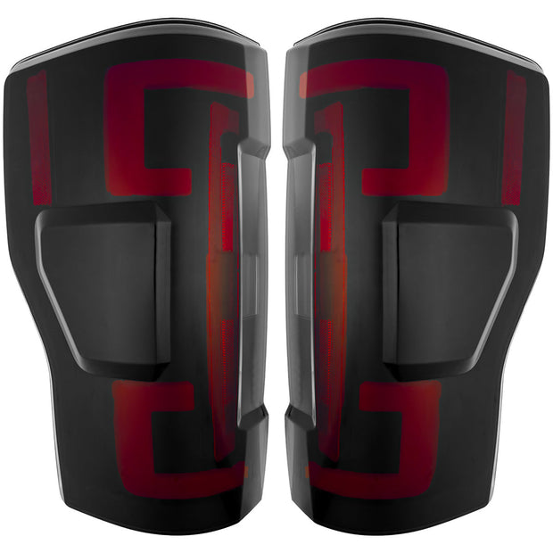 Ford Superduty F250/350/450/550 20-22 (Replaces OEM Halogen Style Tail Lights Both With & Without BLIS Blind Spot Warning System) OLED TAIL LIGHTS - Smoked Lens - Image 2