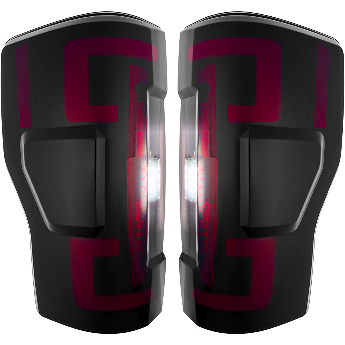 Ford Superduty F250/350/450/550 20-22 (Replaces OEM Halogen Style Tail Lights Both With & Without BLIS Blind Spot Warning System) OLED TAIL LIGHTS - Smoked Lens - Image 4