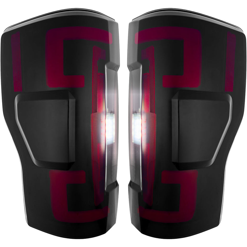 Ford Superduty F250/350/450/550 20-22 (Replaces OEM Halogen Style Tail Lights Both With & Without BLIS Blind Spot Warning System) OLED TAIL LIGHTS - Smoked Lens - Image 4