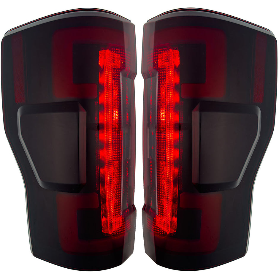 Ford Superduty F250/350/450/550 20-22 (Replaces OEM Halogen Style Tail Lights Both With & Without BLIS Blind Spot Warning System) OLED TAIL LIGHTS - Smoked Lens - Image 6