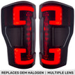 Ford Superduty F250/350/450/550 20-22 (Replaces OEM Halogen Style Tail Lights Both With & Without BLIS Blind Spot Warning System) OLED TAIL LIGHTS - Smoked Lens