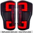 Ford Superduty F250/350/450/550 20-22 (Replaces OEM LED Style Tail Lights with BLIS Blind Spot Warning System) OLED TAIL LIGHTS - Smoked Lens