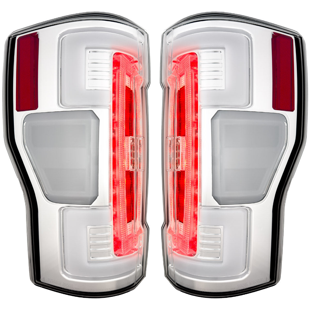 Ford Superduty F250/350/450/550 20-22 (Replaces OEM LED Style Tail Lights with BLIS Blind Spot Warning System) OLED TAIL LIGHTS - Clear Lens - Image 4