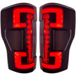 Ford Superduty F250/350/450/550 20-22 (Replaces OEM LED Style Tail Lights with BLIS Blind Spot Warning System) OLED TAIL LIGHTS - Dark Red Smoked Lens - Image 4