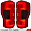 Ford Superduty F250/350/450/550 20-22 (Replaces OEM Halogen Style Tail Lights Both With & Without BLIS Blind Spot Warning System) OLED TAIL LIGHTS - Red Lens - Image 5