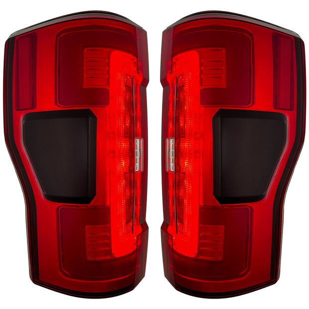 Ford Superduty F250/350/450/550 20-22 (Replaces OEM Halogen Style Tail Lights Both With & Without BLIS Blind Spot Warning System) OLED TAIL LIGHTS - Red Lens