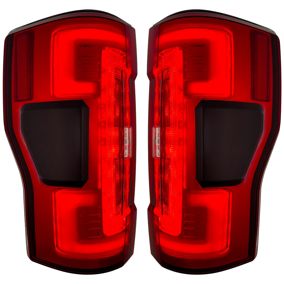 Ford Superduty F250/350/450/550 20-22 (Replaces OEM Halogen Style Tail Lights Both With & Without BLIS Blind Spot Warning System) OLED TAIL LIGHTS - Red Lens - Image 3