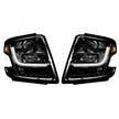 Chevrolet Tahoe 15-20 (ONLY Replaces OEM Headlights w/ Factory Installed HID bulbs) PROJECTOR HEADLIGHTS w/ Ultra High Power Smooth OLED HALOS & DRL - Smoked / Black