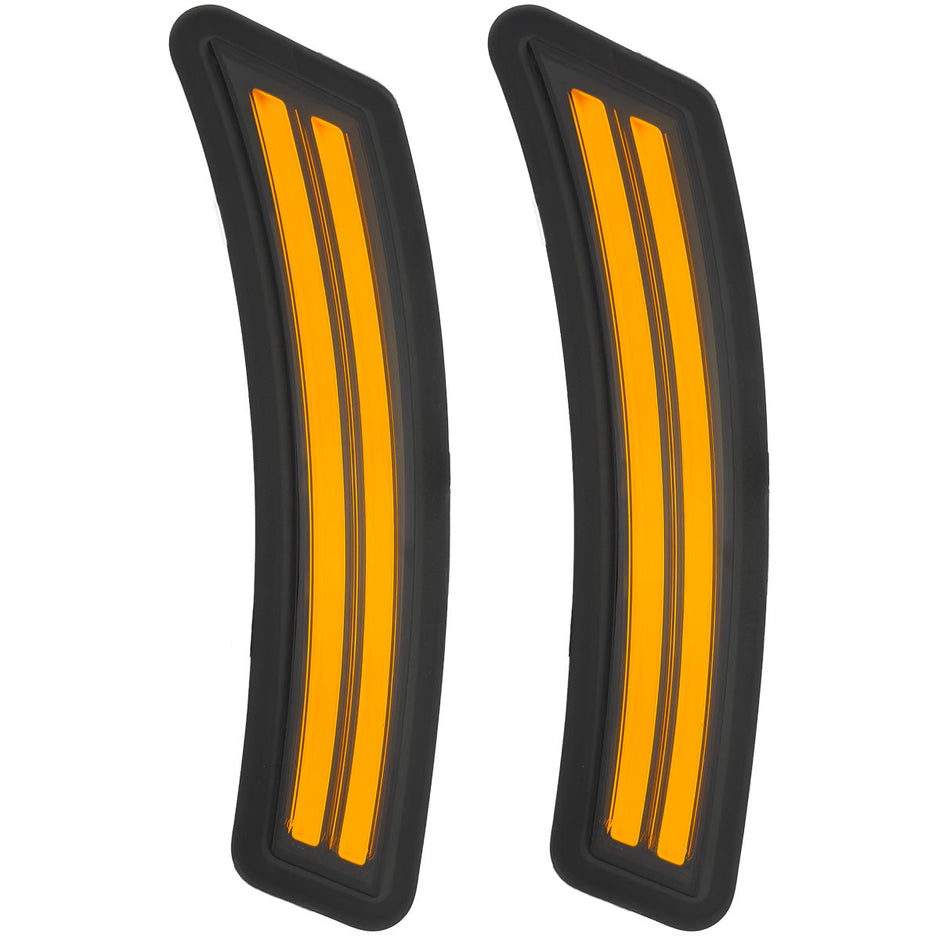 Cadillac 25-26 Escalade & Escalade IQ & GMC 25-26 Yukon/Yukon XL/Yukon Denali (5th GEN) & 25-26 Chevy Tahoe/Suburban (5th GEN) LED Front Fender Lens w AMBER LEDs - Smoked Lens - Image 3