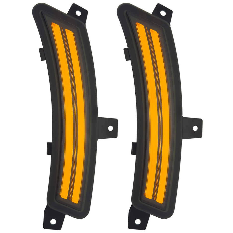 Cadillac 25-26 Escalade & Escalade IQ & GMC 25-26 Yukon/Yukon XL/Yukon Denali (5th GEN) & 25-26 Chevy Tahoe/Suburban (5th GEN) LED Front Fender Lens w AMBER LEDs - Smoked Lens - Image 5