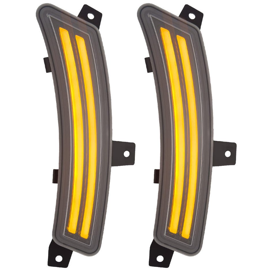 Cadillac 25-26 Escalade & Escalade IQ & GMC 25-26 Yukon/Yukon XL/Yukon Denali (5th GEN) & 25-26 Chevy Tahoe/Suburban (5th GEN) LED Front Fender Lens w AMBER LEDs - Clear Lens - Image 2