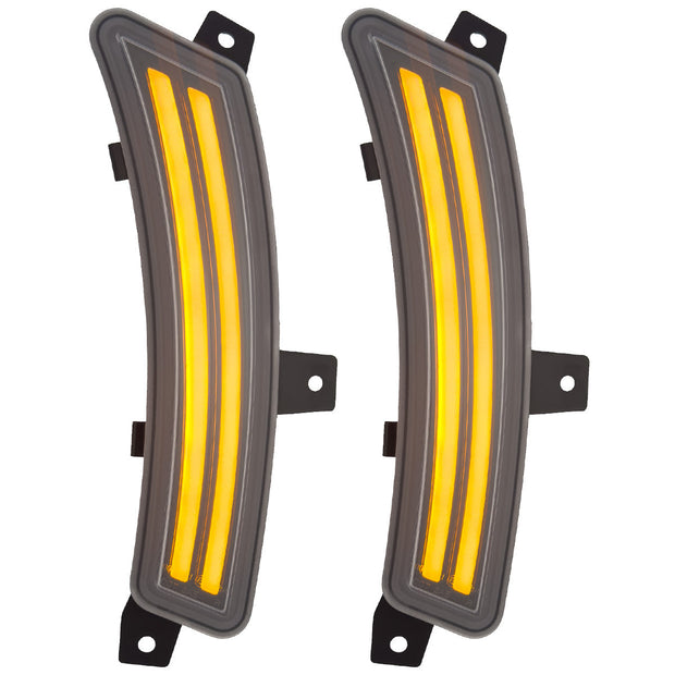 Cadillac 25-26 Escalade & Escalade IQ & GMC 25-26 Yukon/Yukon XL/Yukon Denali (5th GEN) & 25-26 Chevy Tahoe/Suburban (5th GEN) LED Front Fender Lens w AMBER LEDs - Clear Lens - Image 2