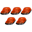 Ford 23-25 Superduty (5-Piece Set) Amber Cab Roof Light Lens with 2-Way Forward & Rear Facing AMBER ULTRA High-Power LEDs - ATTN: (Plug-N-Play Replacement for OEM Factory Installed Cab Roof Lights)