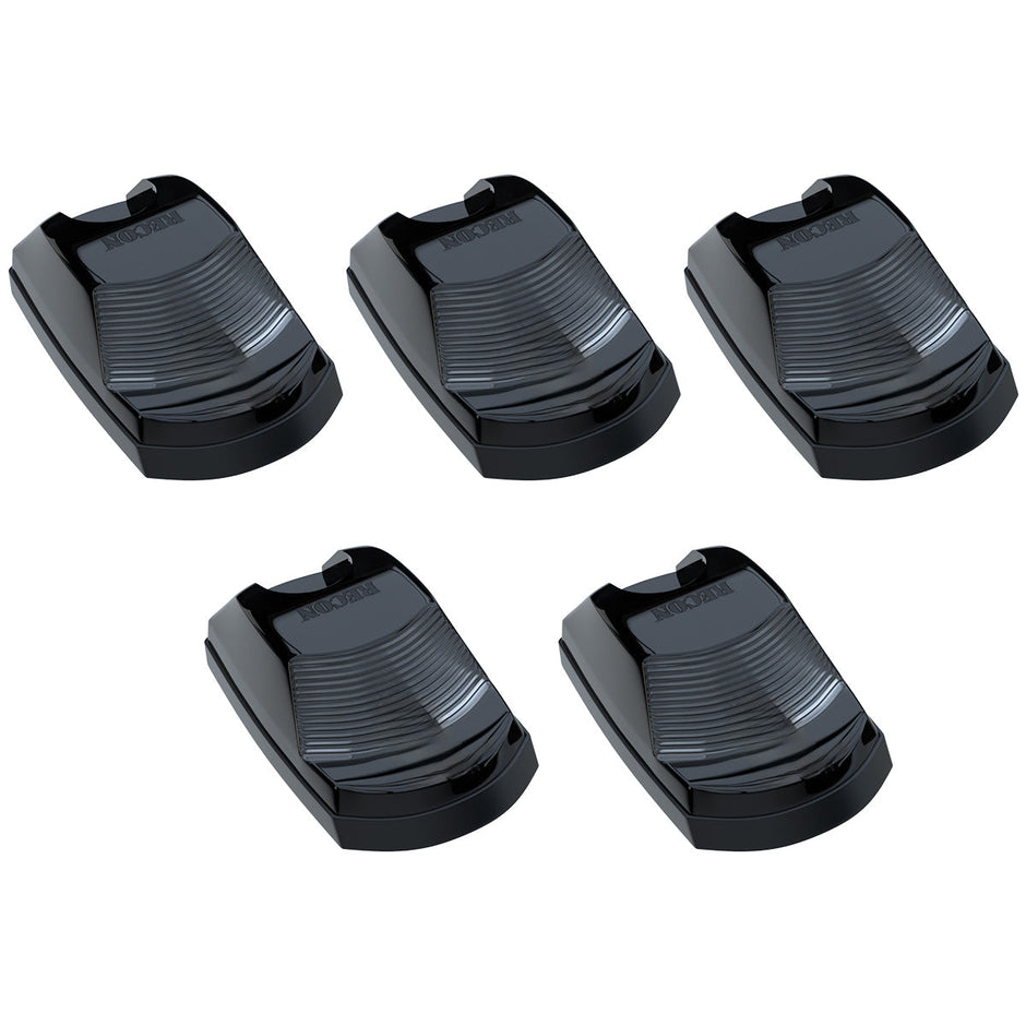 Ford 23-25 Superduty (5-Piece Set) Smoked Cab Roof Light Lens with 2-Way Forward & Rear Facing AMBER ULTRA High-Power LEDs - ATTN: (Plug-N-Play Replacement for OEM Factory Installed Cab Roof Lights) - SMOKED - Image 3