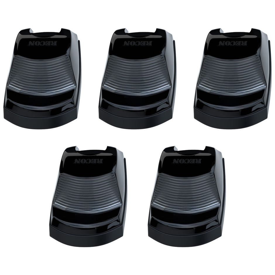 Ford 23-25 Superduty (5-Piece Set) Smoked Cab Roof Light Lens with 2-Way Forward & Rear Facing AMBER ULTRA High-Power LEDs - ATTN: (Plug-N-Play Replacement for OEM Factory Installed Cab Roof Lights) - SMOKED - Image 2