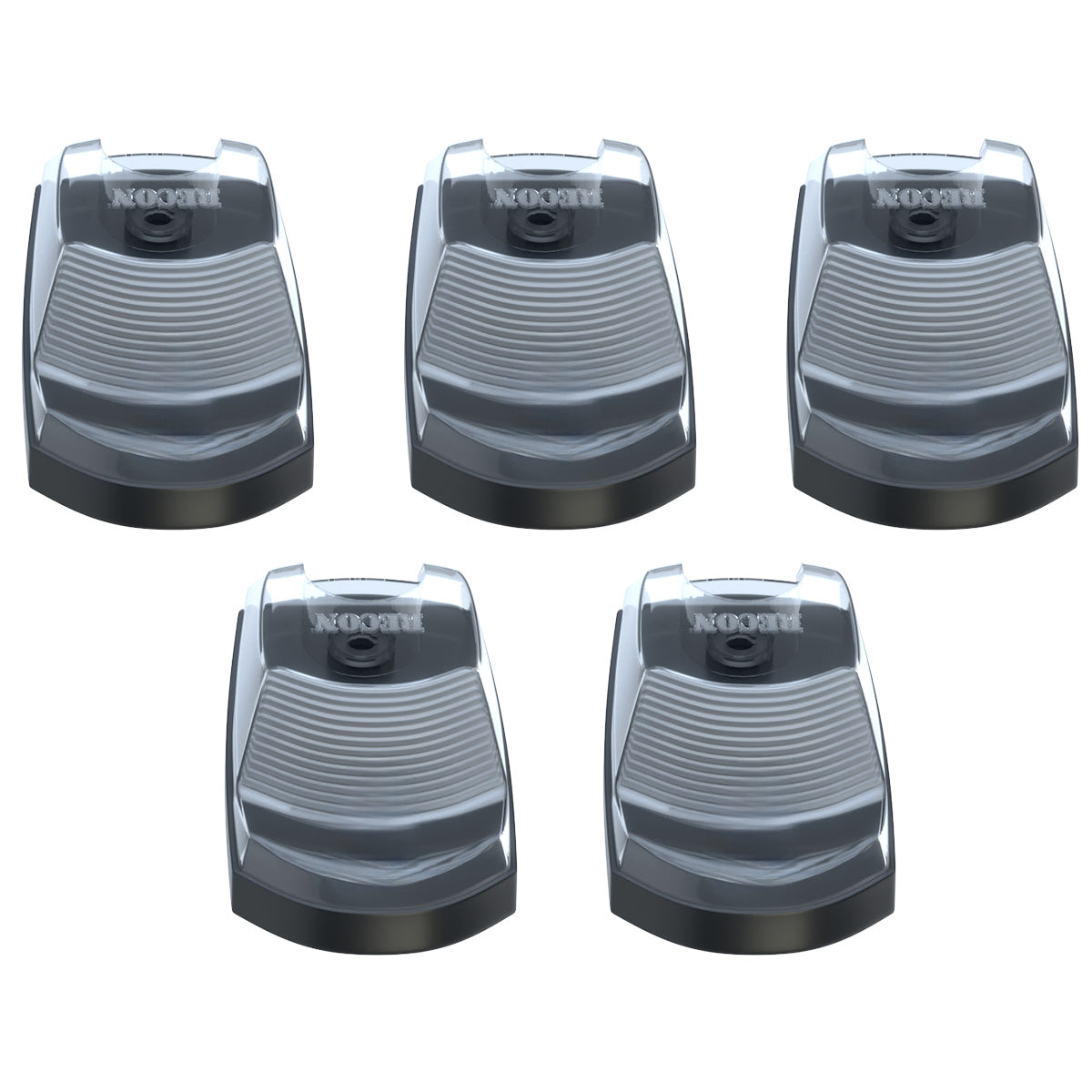 Ford 23-25 Superduty (5-Piece Set) Clear Cab Roof Light Lens with 2-Way Forward & Rear Facing WHITE ULTRA High-Power LEDs - ATTN: (Plug-N-Play Replacement for OEM Factory Installed Cab Roof Lights) - Image 4