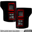 Ford F150 18-20 (Replaces OEM Halogen Style Tail Lights) OLED TAIL LIGHTS - Smoked Lens - Image 5