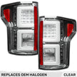 Ford F150 18-20 (Replaces OEM Halogen Style Tail Lights) OLED TAIL LIGHTS - Clear Lens - Image 3