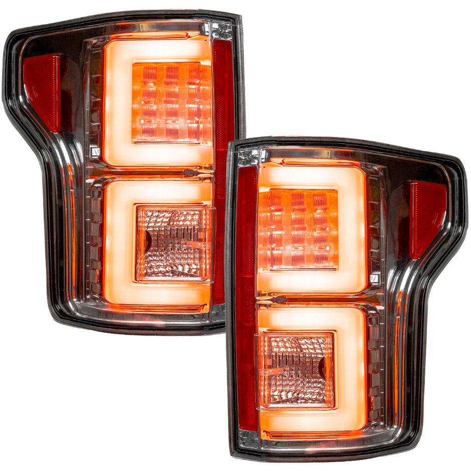 Ford F150 18-20 (Replaces OEM Halogen Style Tail Lights) OLED TAIL LIGHTS - Clear Lens - Image 4