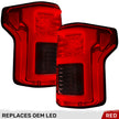 Ford F150 18-20 (Replaces OEM LED Style Tail Lights w/ Blind Spot Warning System) OLED TAIL LIGHTS - Red Lens
