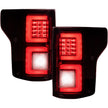 Ford F150 18-20 (Replaces OEM Halogen Style Tail Lights) OLED TAIL LIGHTS - Dark Red Smoked Lens - Image 4