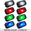 Under Body / Wheel Well Mounted Rectangular Ultra High Power 15-Watt 1600-Lumen CREE LEDs IP67 Waterproof (Includes Wiring Hardware & Gaskets for 8pc Kit - Dimensions: L x H x D = 3.0