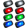 Under Body / Wheel Well Mounted Rectangular Ultra High Power 15-Watt 1600-Lumen CREE LEDs IP67 Waterproof (Includes Wiring Hardware & Gaskets for 8pc Kit - Dimensions: L x H x D = 3.0