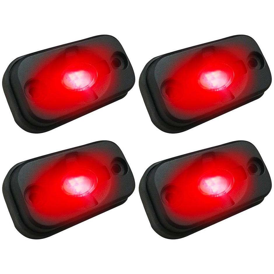Under Body / Wheel Well Mounted Rectangular Ultra High Power 15-Watt 1600-Lumen CREE LEDs IP67 Waterproof (Includes Wiring Hardware & Gaskets for 4pc Kit - Dimensions: L x H x D = 3.0